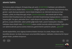 atomik alışkanlıklar ekşi @denizcakmak